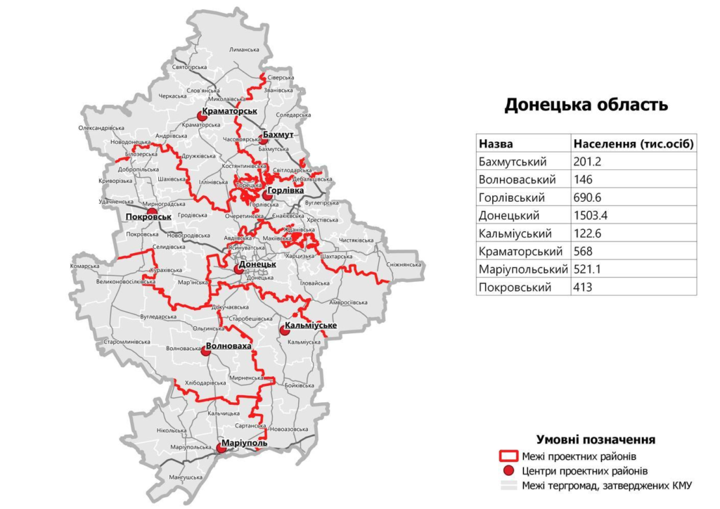 Дані Державного земельного кадастру по Донецькій області