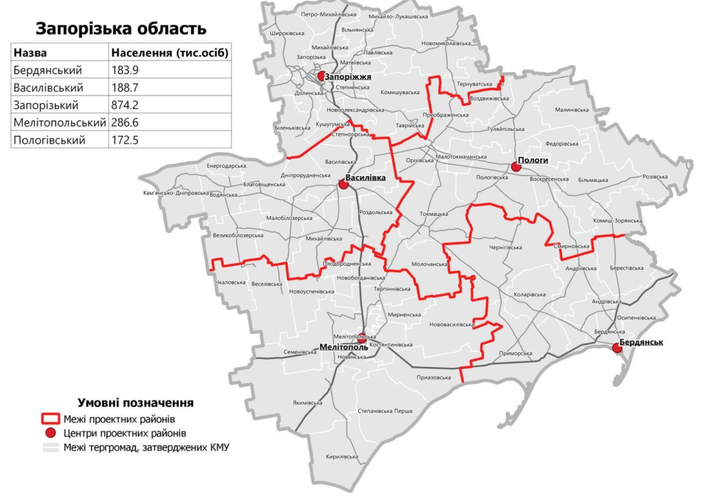 Дані Державного земельного кадастру по Запорізькій області