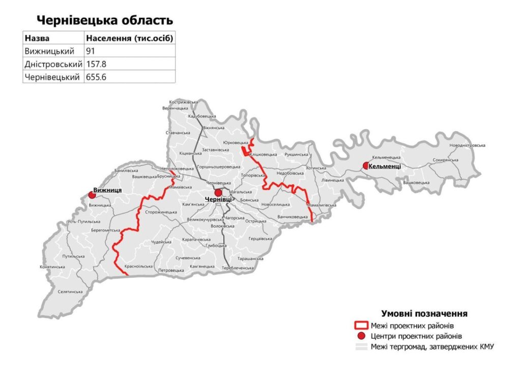 Дані по Чернівецькій області від Державного земельного кадастру