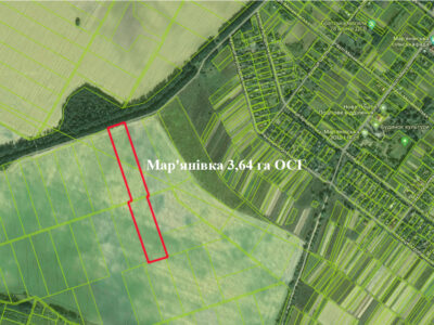 Продам ділянку 3,64 га ОСГ в с.Мар'янівка